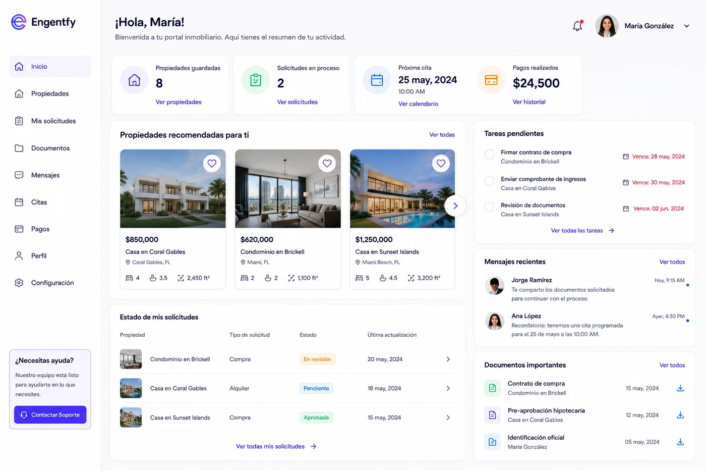 Portal de cliente inmobiliario preview